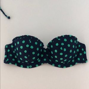 strapless polka dot aerie bikini top
